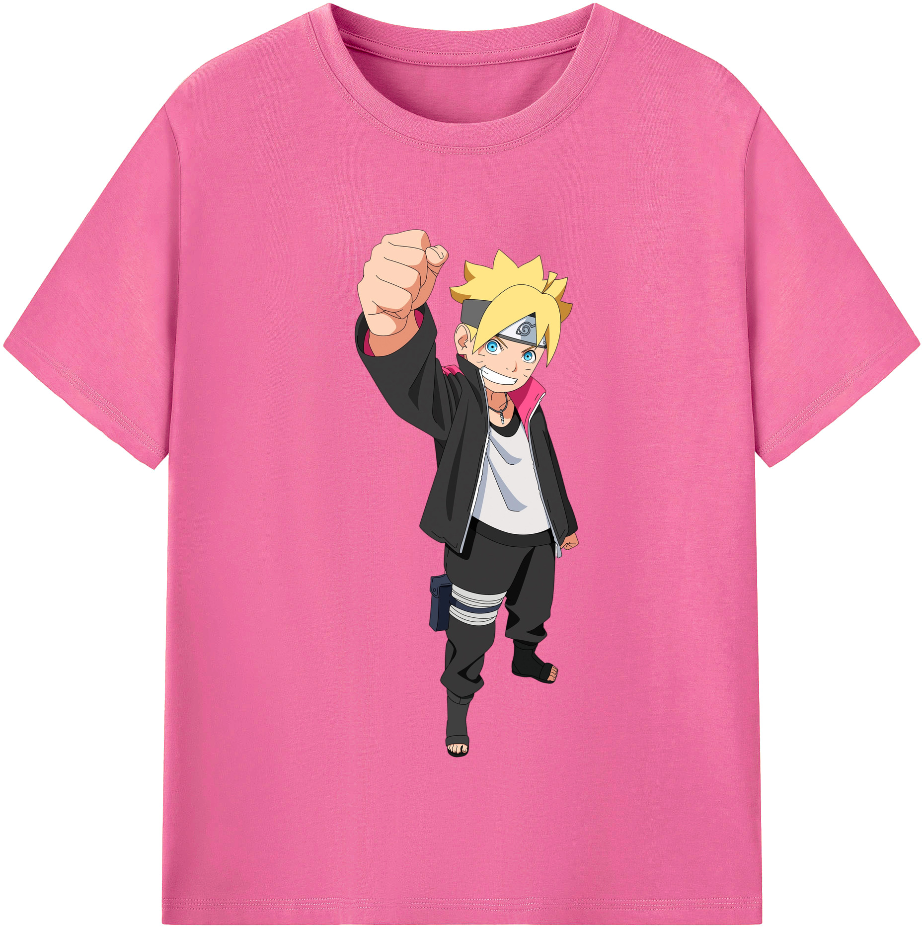 （画像用） NARUTO -ナルト- うずまき ボルト Uzumaki Boruto レディースカジュアルプリントTシャツ（綿100％）